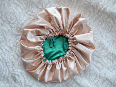 Satin Hair bonnet reversible ajustable , Hair cap