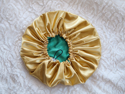 Satin Hair bonnet reversible ajustable , Hair cap