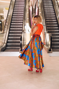 Satin Ankara Skirt